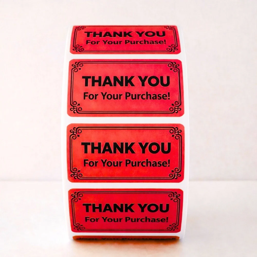 Thank You For Your Purchase Labels 100 Pack – Small Business Packaging Stickers